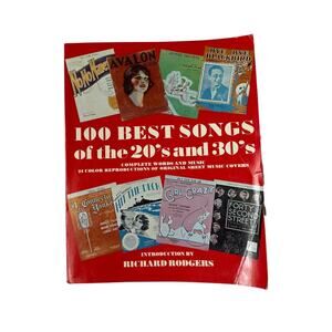 VTG 100 Best Songs of the 20's and 30's Softcover Book Pages 398 Richard Rodgers